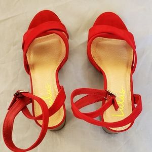 Lulus Red Block Heels